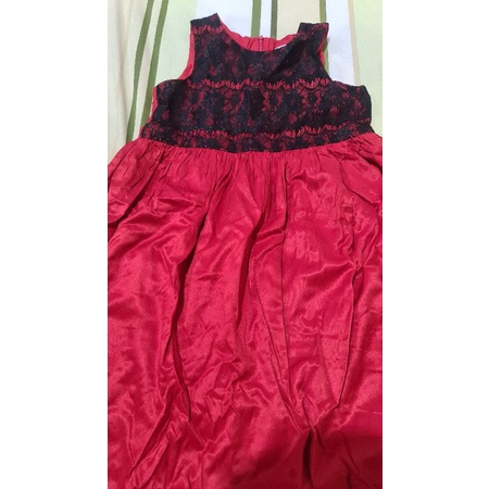 Dress anak perempuan Contempo Kids ukuran 12 merah Imlek