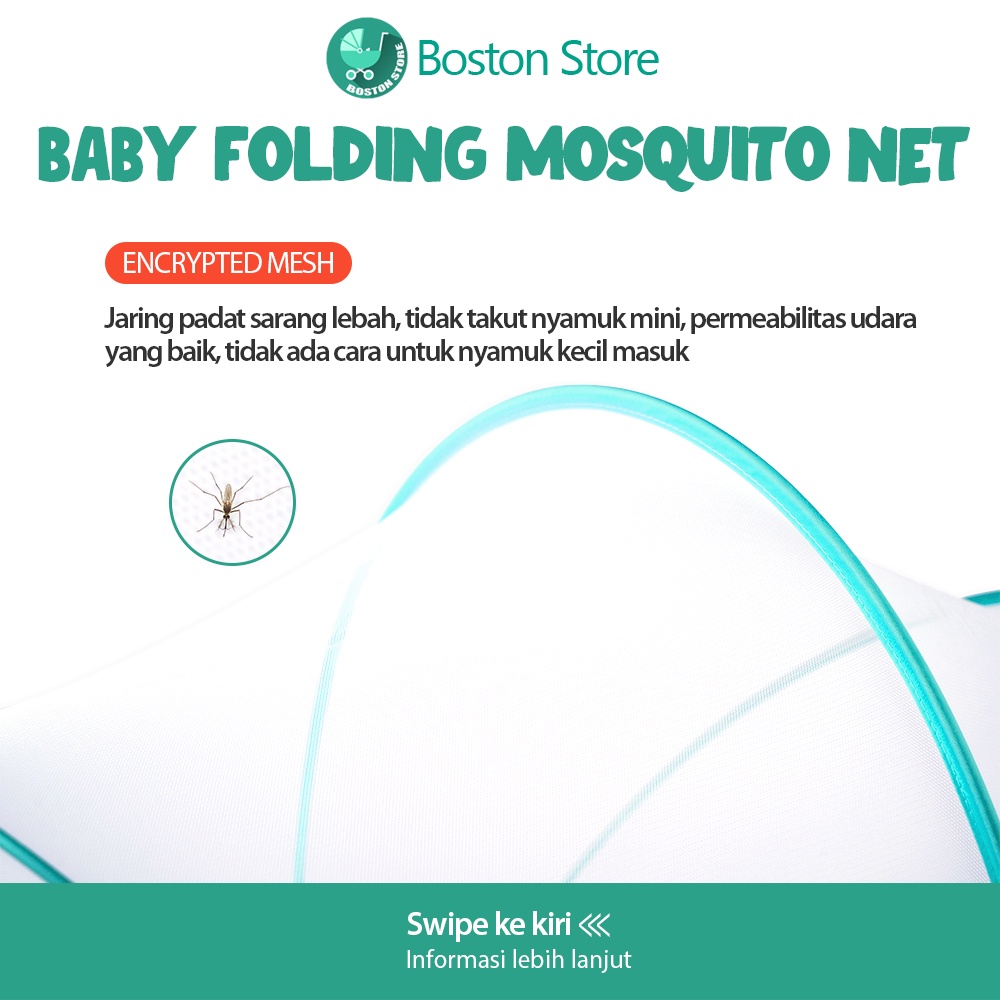 Bostonstore Kelambu Bayi / Kelambu Bayi Lipat / Kelambu Bayi Jumbo / Kelambu Bayi Anti Nyamuk / Kelambu Bayi Lipat Anti Nyamuk / Kelambu Bayi Tenda / Kelambu Bayi Set / Kelambu Bayi Lipat Praktis Anti Nyamuk Perlengkapan Tidur Bayi Kelambu Anak