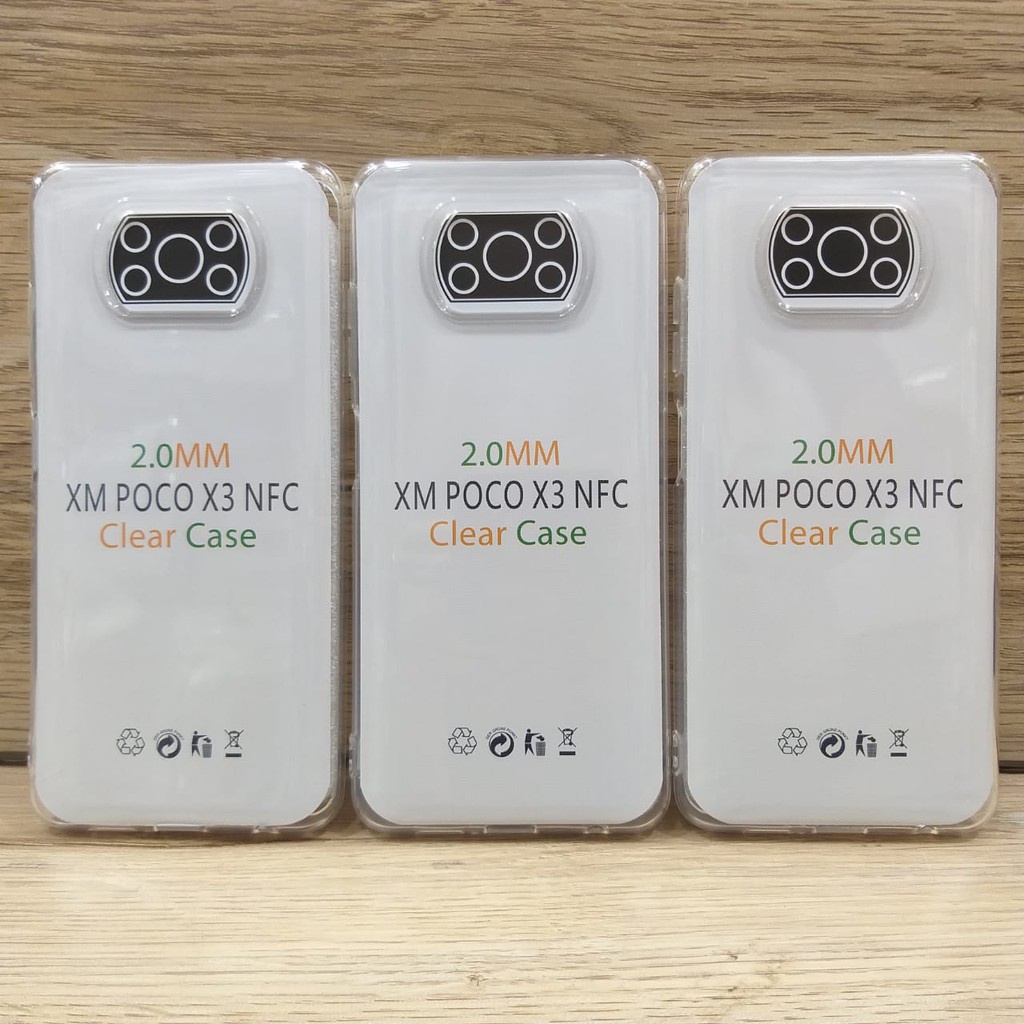 C/C- CASE COVER XIAOMI POCO F3, POCO X3 NFC/POCO X3 PRO/POCO X3, POCO M3, POCO X3 GT, REDMI 9T SOFTCASE BENING TEBAL 2.00MM CLEAR CASE TRANSPARANT JELLY CASE (by TA)