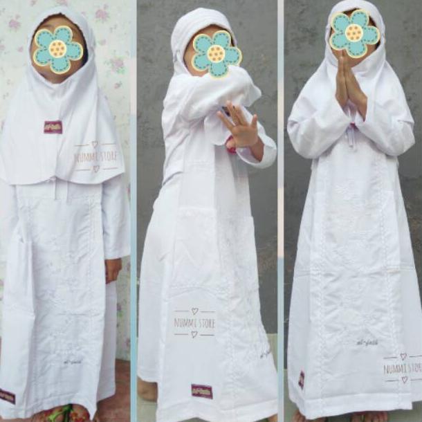 READY Baju Gamis Anak Perempuan Putih Polos/ Gamis Anak Manasik