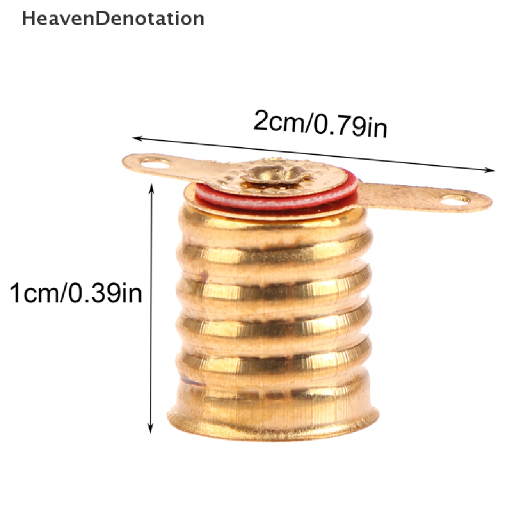 [HeavenDenotation] 10pcs E10 Sekrup-Tipe Tembaga Lampu Dasar Bohlam Manik Elektrik Kecil Lamp Holder HDV
