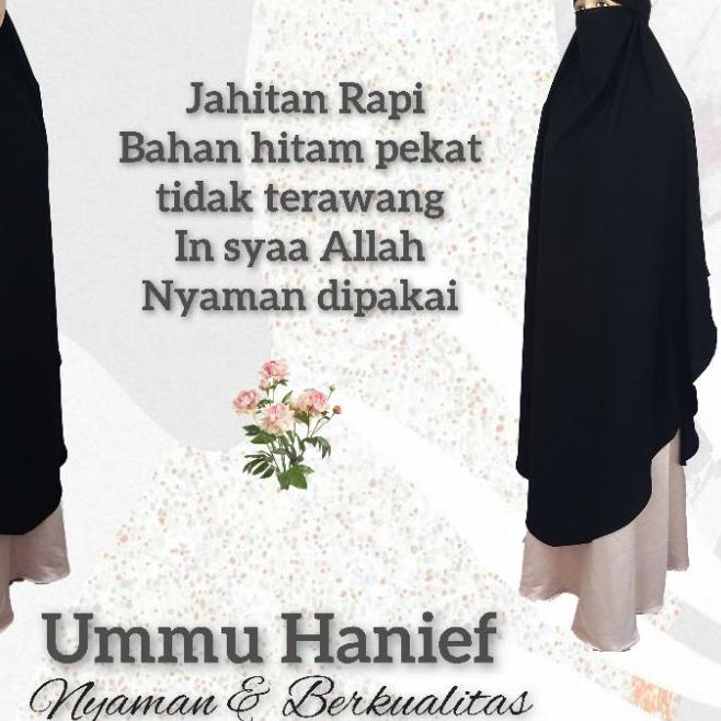 ✱ french Khimar bahan Jetblack leuwitex khusus Hitam  dan bahan Wolfis Grade A  Untuk selain hitam ♧