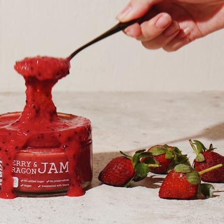 

➮ NUDE Berry & Dragon Jam Sugar Free Strawberry (Selai) Keto Friendly / Diet,Vegan, Gluten Free Spread ♜