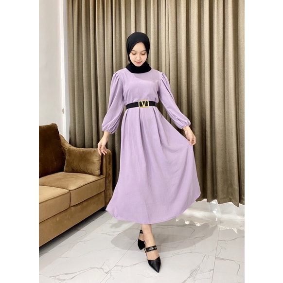 ilook | Dress Floral Dewi | Dress Floral Colletion Premium | Dress Midi + Belt