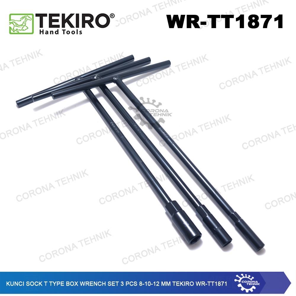 Set 3 Pcs 8-10-12 mm Tekiro WR-TT1871 Kunci Sock T Type Box Wrench