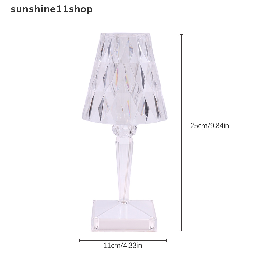 Sho Dimmable Control Diamond Crystal Lampu Meja Rechargeable LED Atmosphere Lamp N