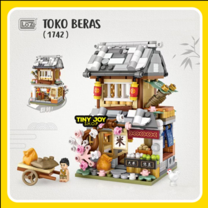 Terlaris Loz Ancient Street Mini ( Vol. 3 ) 1741-1744 Building Block Brick
