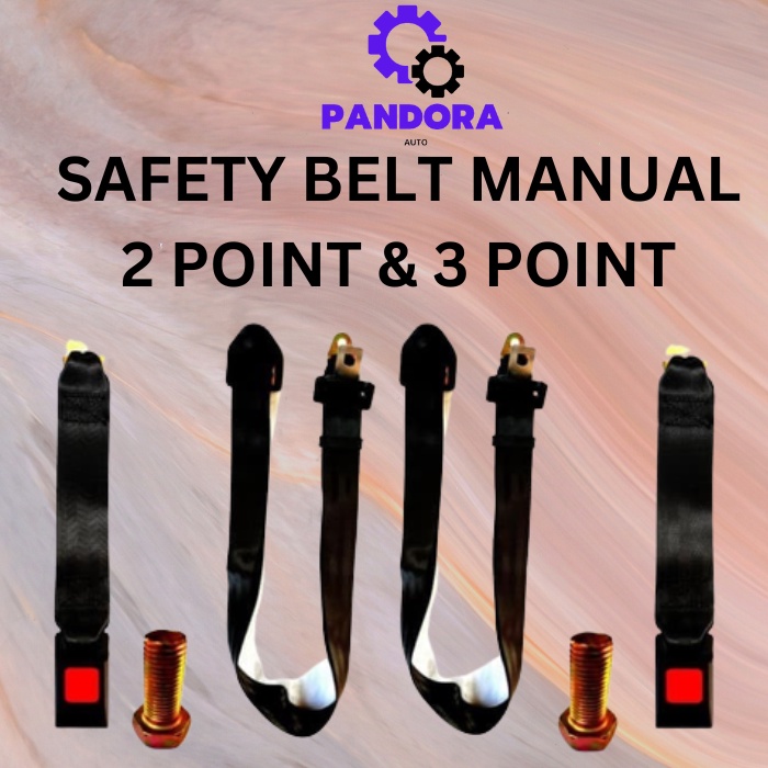 SAFETY BELT SABUK PENGAMAN MOBIL MANUAL BLACK HIGH QUALITY UNIVERSAL