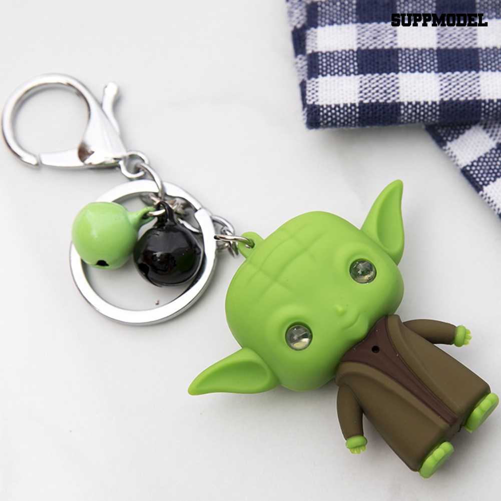 [SM] Boneka Star Wars Yoda Lampu LED D Ring Gantungan Kunci Tempat Kunci Tas Dekorasi Hadiah