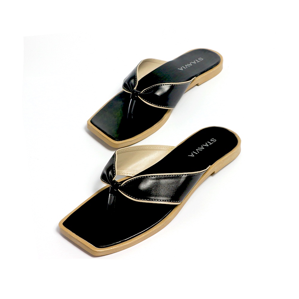 Sandal Flat Jepit Wanita Model Simple Warna Pastel Motif Kekinian Sandal Jepit Wanita Kekinian - Ovelia