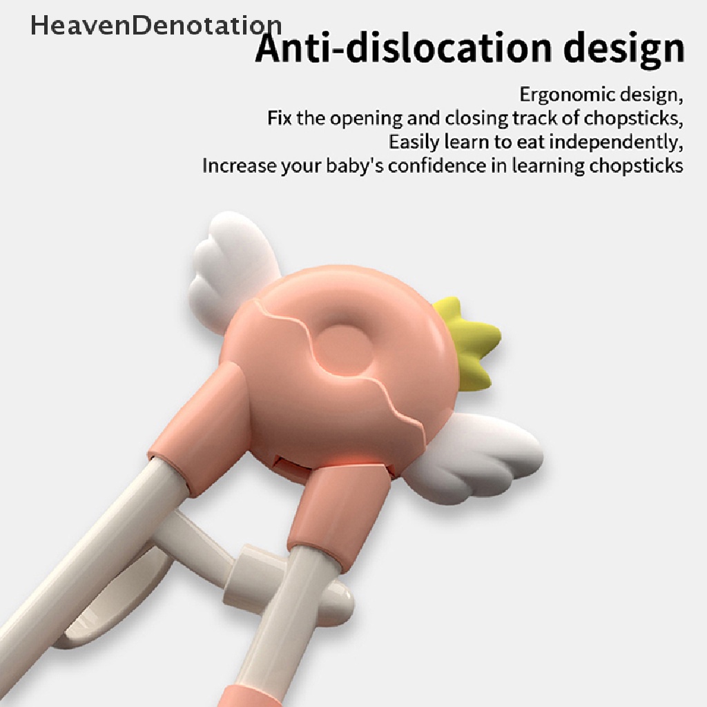 [HeavenDenotation] 1pc Kartun Malaikat Setan Sumpit Anak Reusable Eag Training Tools HDV