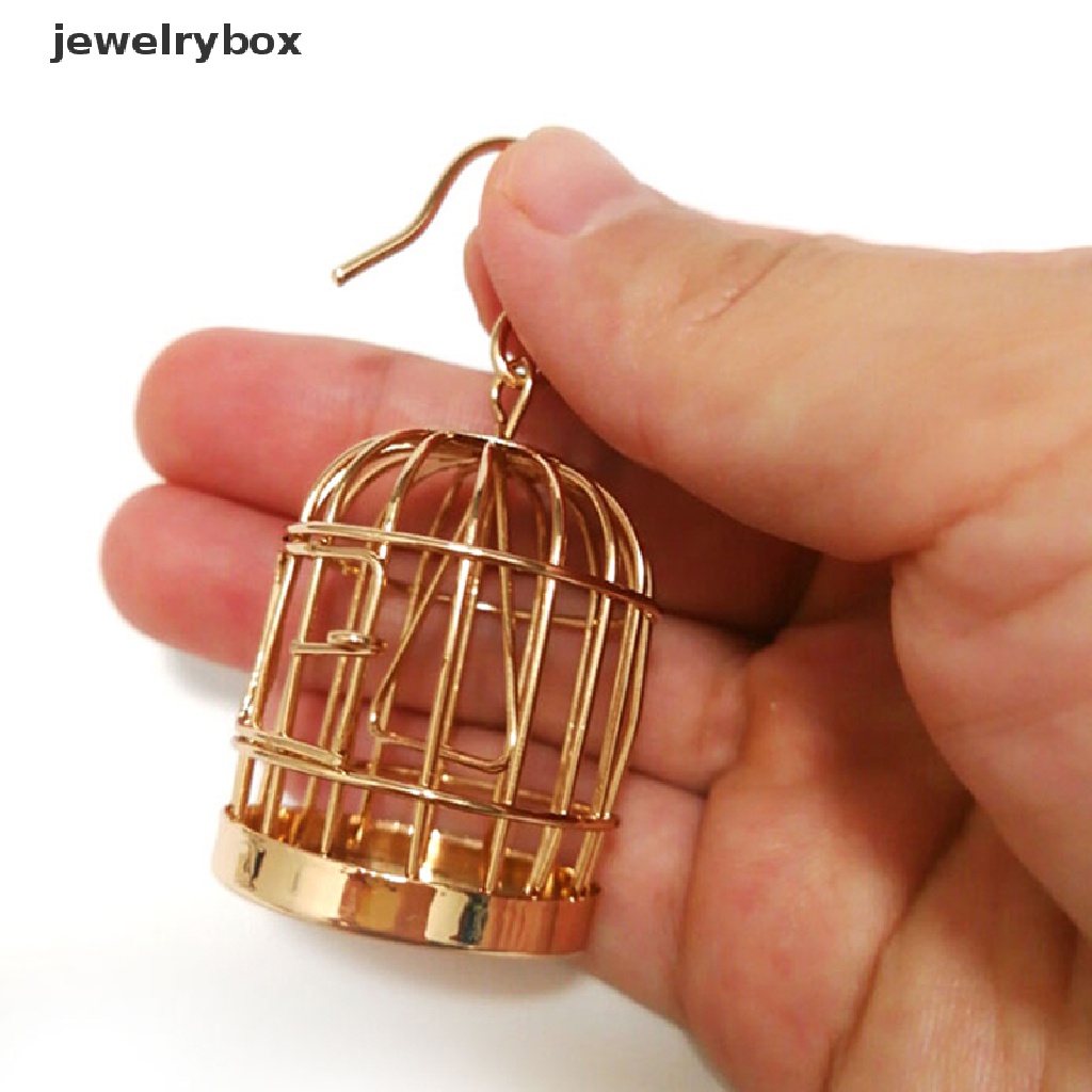 [jewelrybox] 1: 12aksesoris Rumah Boneka Miniatur Logam Emas Sangkar Burung Rumah Boneka birdcage Boutique