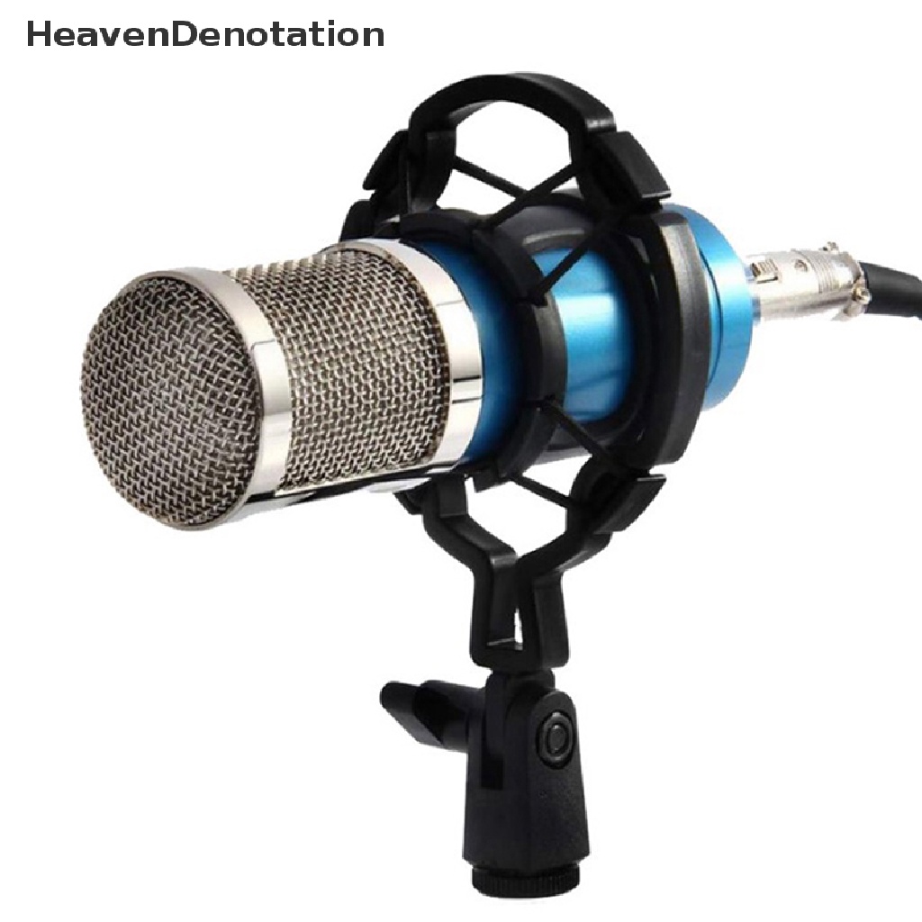 [HeavenDenotation] Universal Profesional Kondensor Microphone Mic Shock Mount Holder Studio Rekaman Untuk Diaphram Besar Mic Klip Hitam HDV