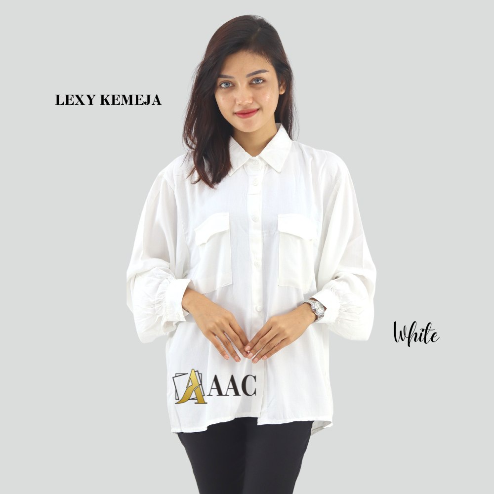 Lexy Kemeja , Kemaja Wanita Rayon Twill Premium