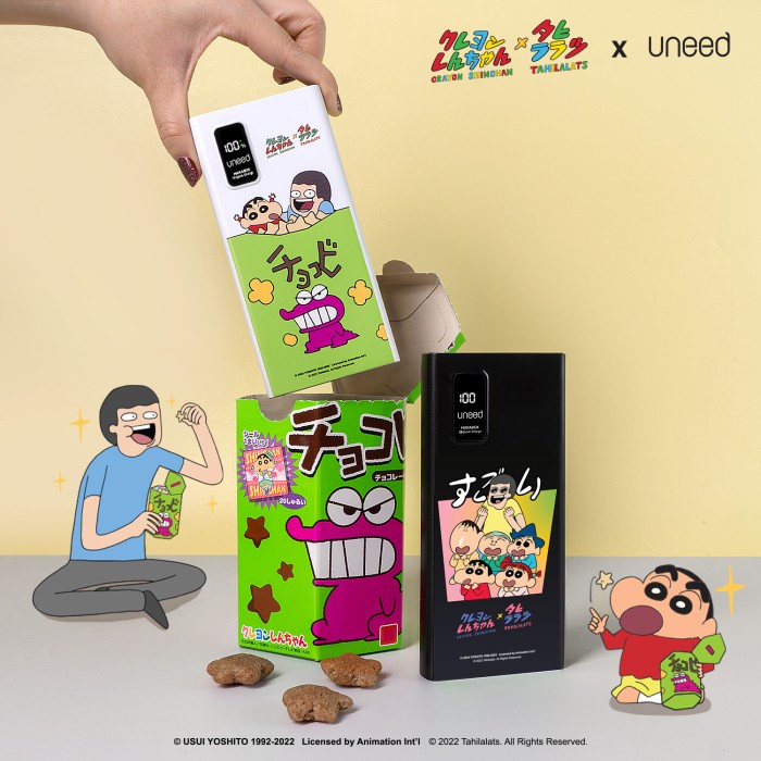 Portable Uneed Powerbank Quick Charge Pd 10000Mah Crayon Shinchan X Tahilalats