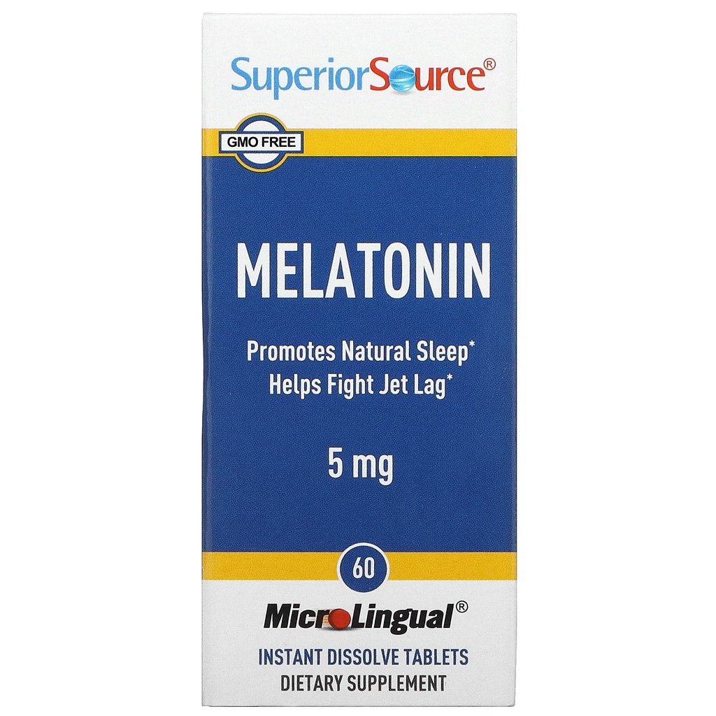 

Superior Source, Melatonin 5 mg, 60 MicroLingual Dissolve Tablets