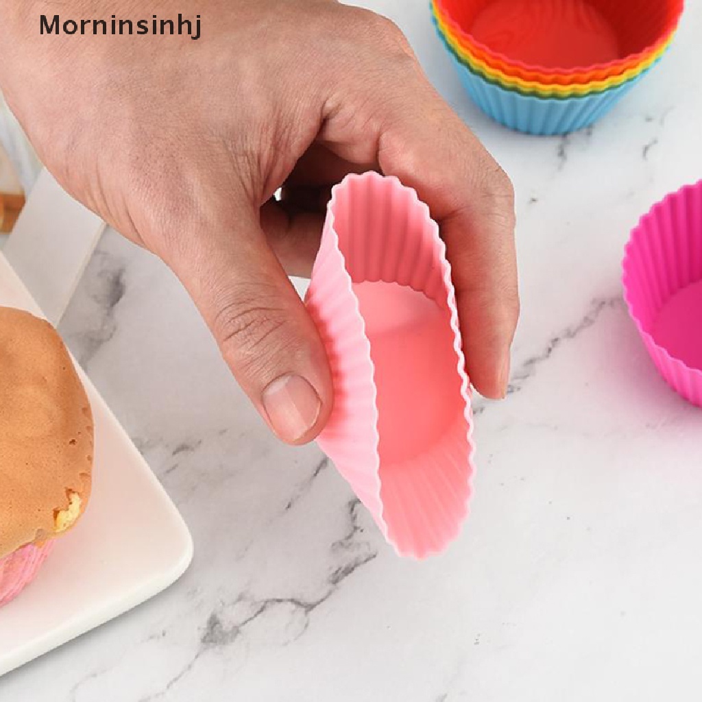 Mornin 7pcs/Set Cetakan Kue Silikon Muffin Cupcake Baking Mold DIY Cake Decorag Tool id