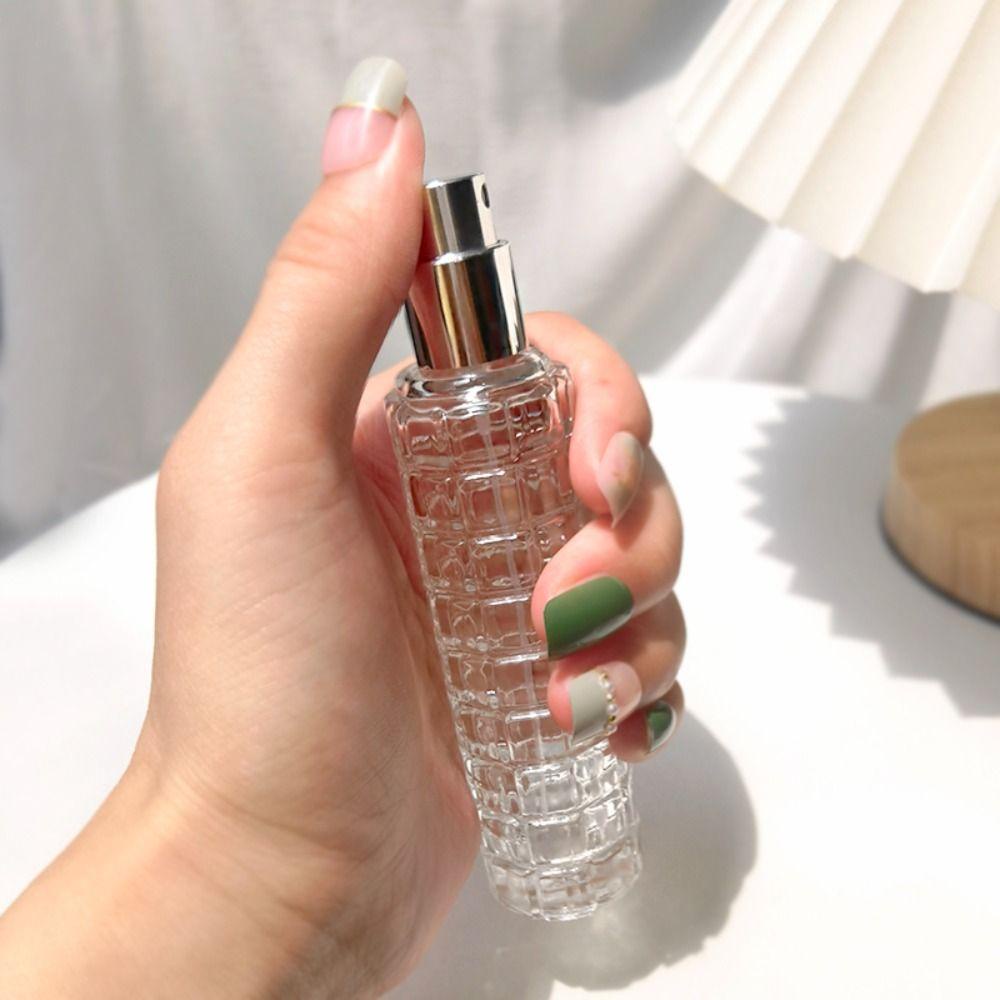 [Elegan] Botol Parfum Kaca Indah 30ml Botol Isi Ulang Portabel Sampel Vial Parfum Tekan Botol Mist Wadah Kosmetik