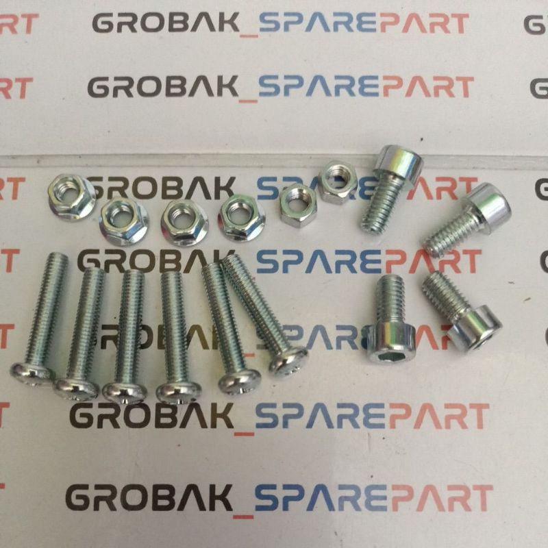 Mur Baut Set Cover Shock (Tutup Sok) Tipe USD Viar Cross X, Import