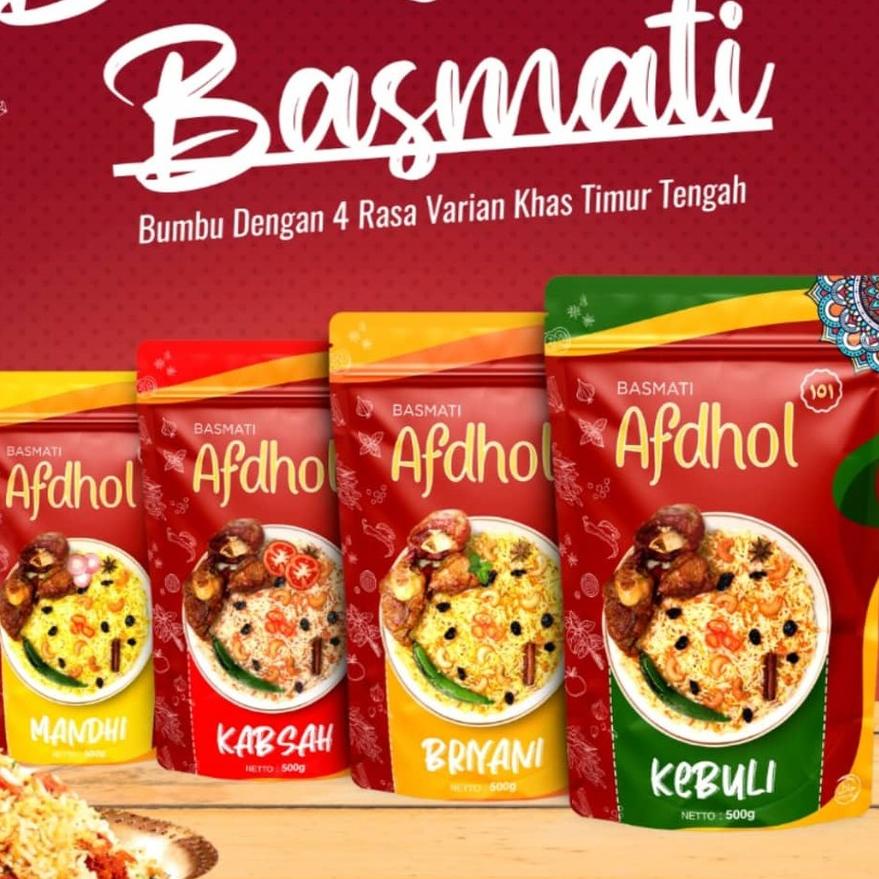 

➪ Paket Beras Basmati Nasi Mandhi Kebuli Briyani Lengkap Bumbu 500 Gram Afdhol 151 ➳