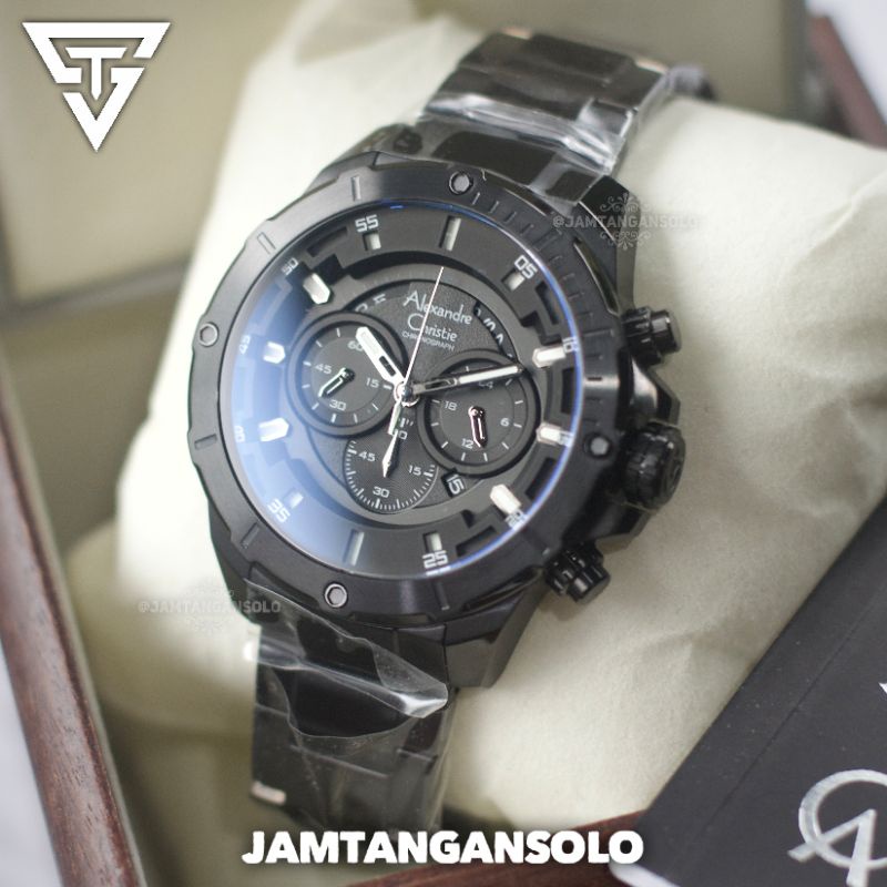 ALEXANDRE CHRISTIE CHRONOGRAPH ORIGINAL JAM TANGAN PRIA CHRONO TANGGAL STOPWATCH ANALOG STAINLESS ST