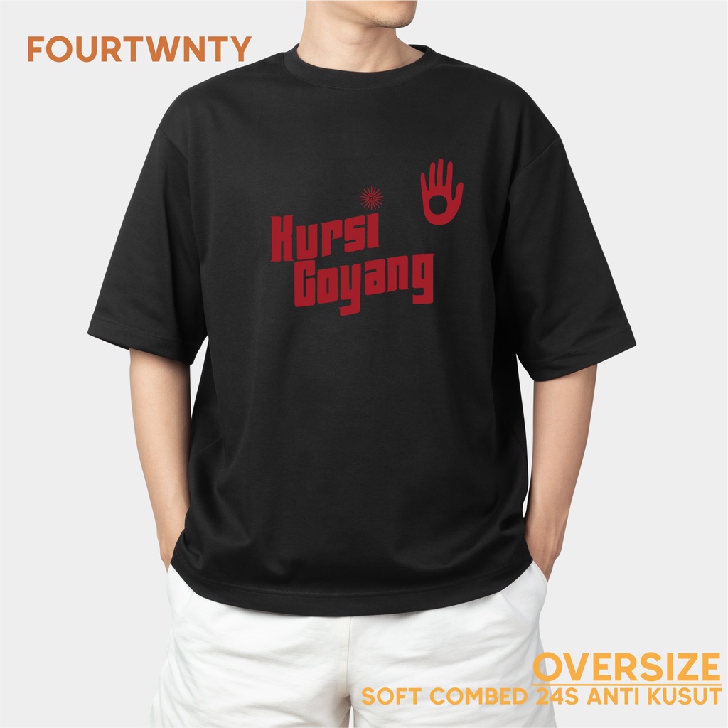 Kaos Oversize Fourtwnty Kursi Goyang Logo Combed 24s Unisex