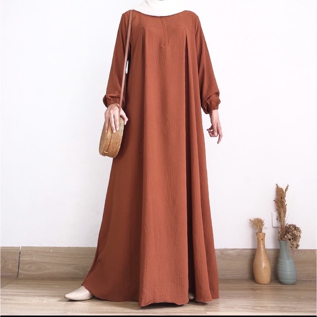 IN WEar - gamis crincle premium airflow | tamara dress | fashion muslim syari | MAURA DRESS