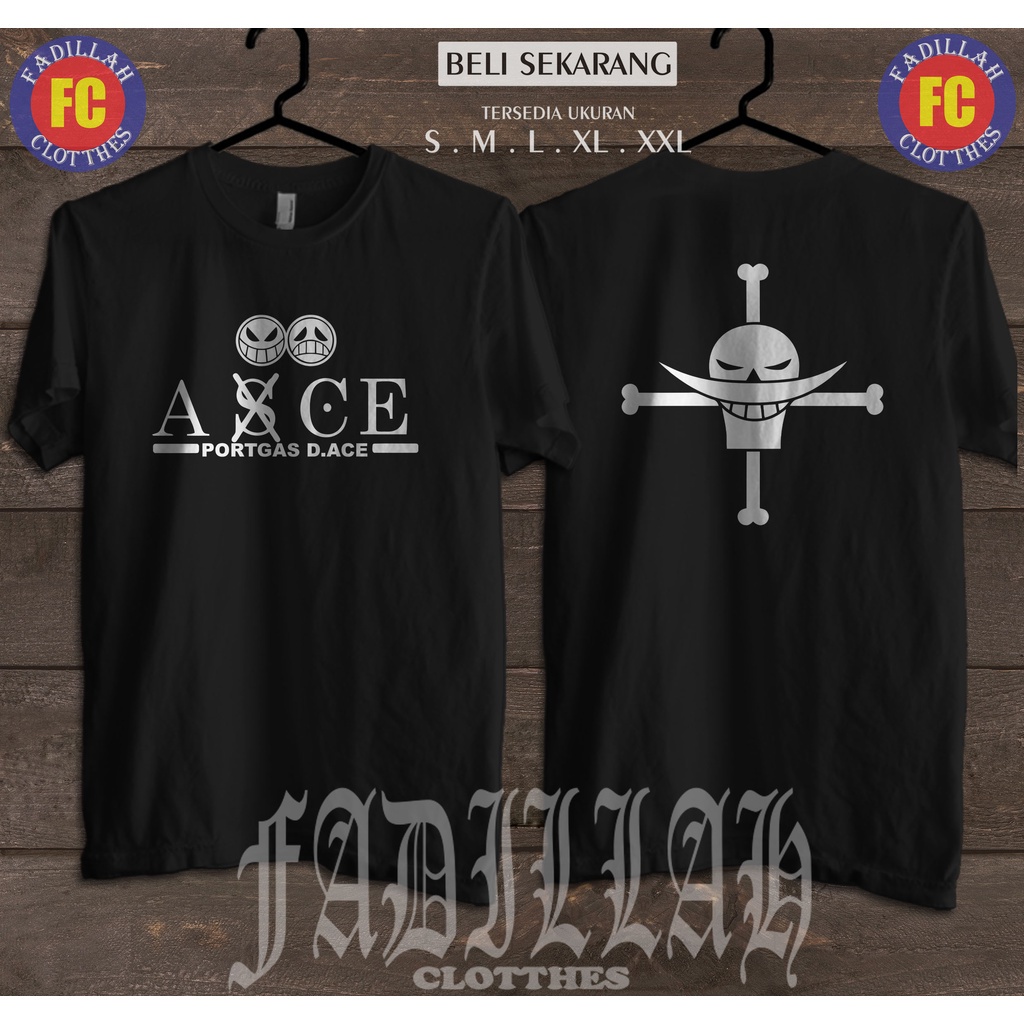 KAOS BAJU ANIME ONE PIECE HIKEN NO ACE SHIROHIGE MANGA