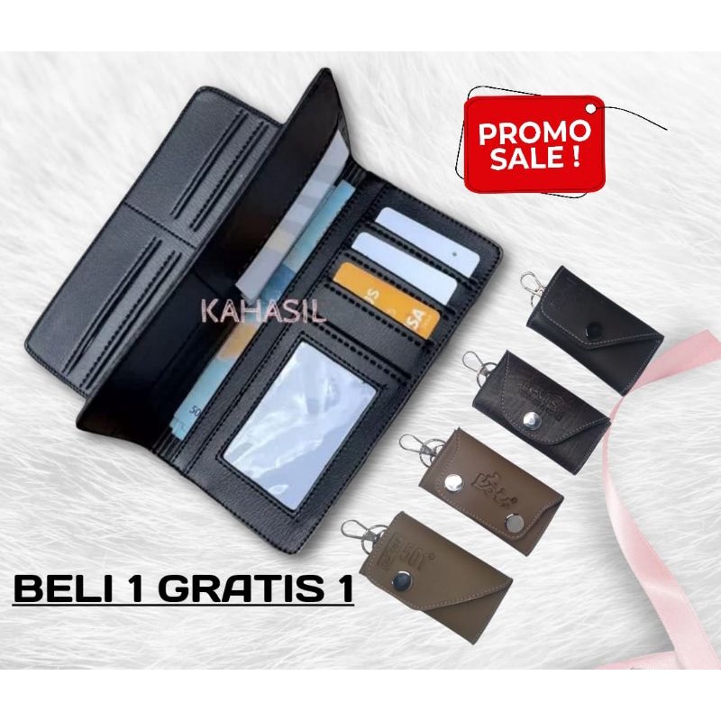 Dompet lipat pria panjang kulit /Dompet kulit pria wanita.