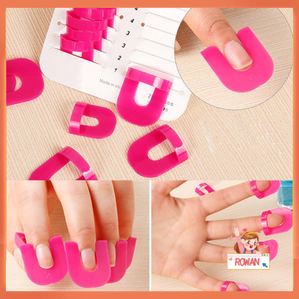 R-flower 26pcs Cetakan Kutek Pro Finger Case Protector