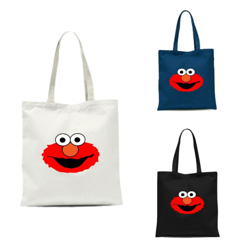 TOTE BAG KANVAS /TOTEBAG /TOTEBAG WANITA /TOTEBAG KANVAS MOTIF SESAME STREET /TOTEBAG KANVAS TEBAL /TOTE BAG TAS ANTI AIR /TOTEBAG TOTE BAG TAS KEKINIAN