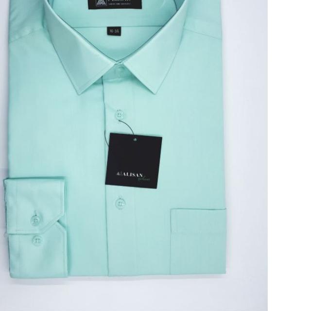 ❀ Kemeja Pria Alisan REGULER ORIGINAL Lengan Panjang H2 ( hijau mint ) ♫