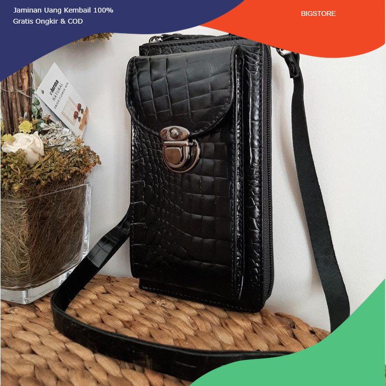 Tas hp wanita selempang cewek mini sling bag wanita kulit asli