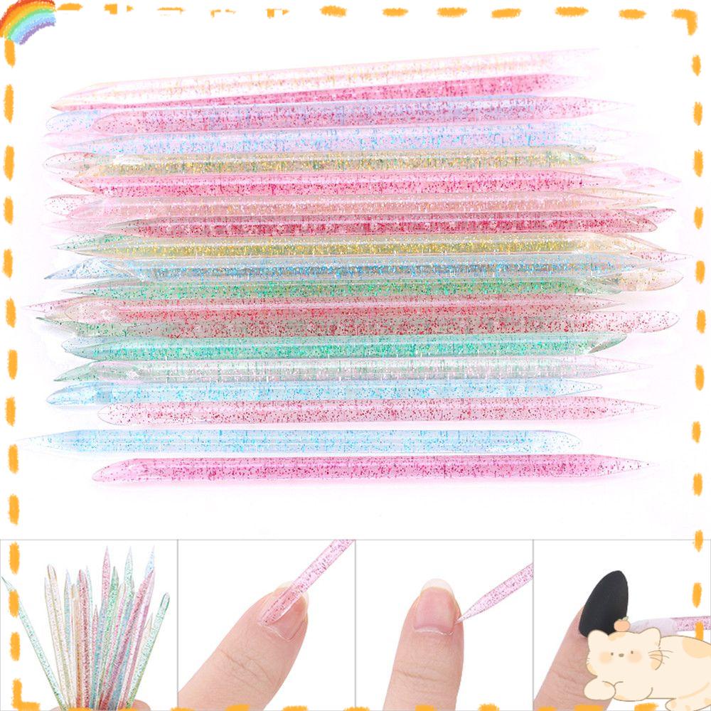 Solighter 50pcs Stik Kuku Reusable Remover Perawatan Kuku Manicure Kutikula Pusher