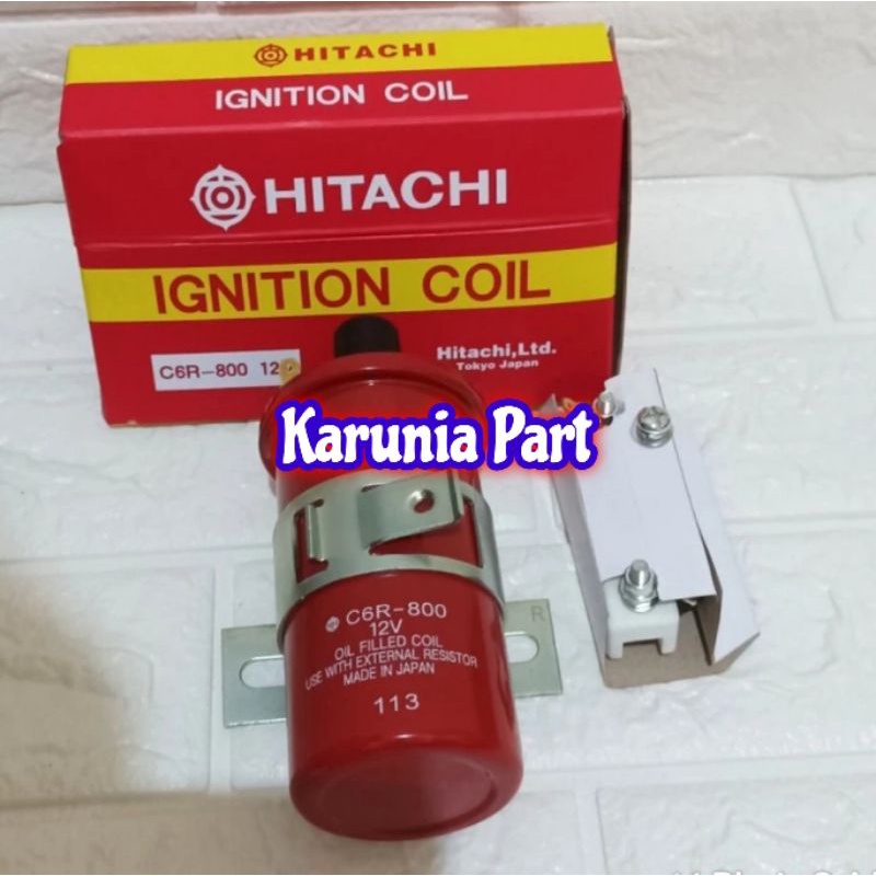 Coil ignition / Koil Pengapian Kijang 5K 7K Grand Kapsul Carry Futura L300 Zebra Panjang Hitachi Original