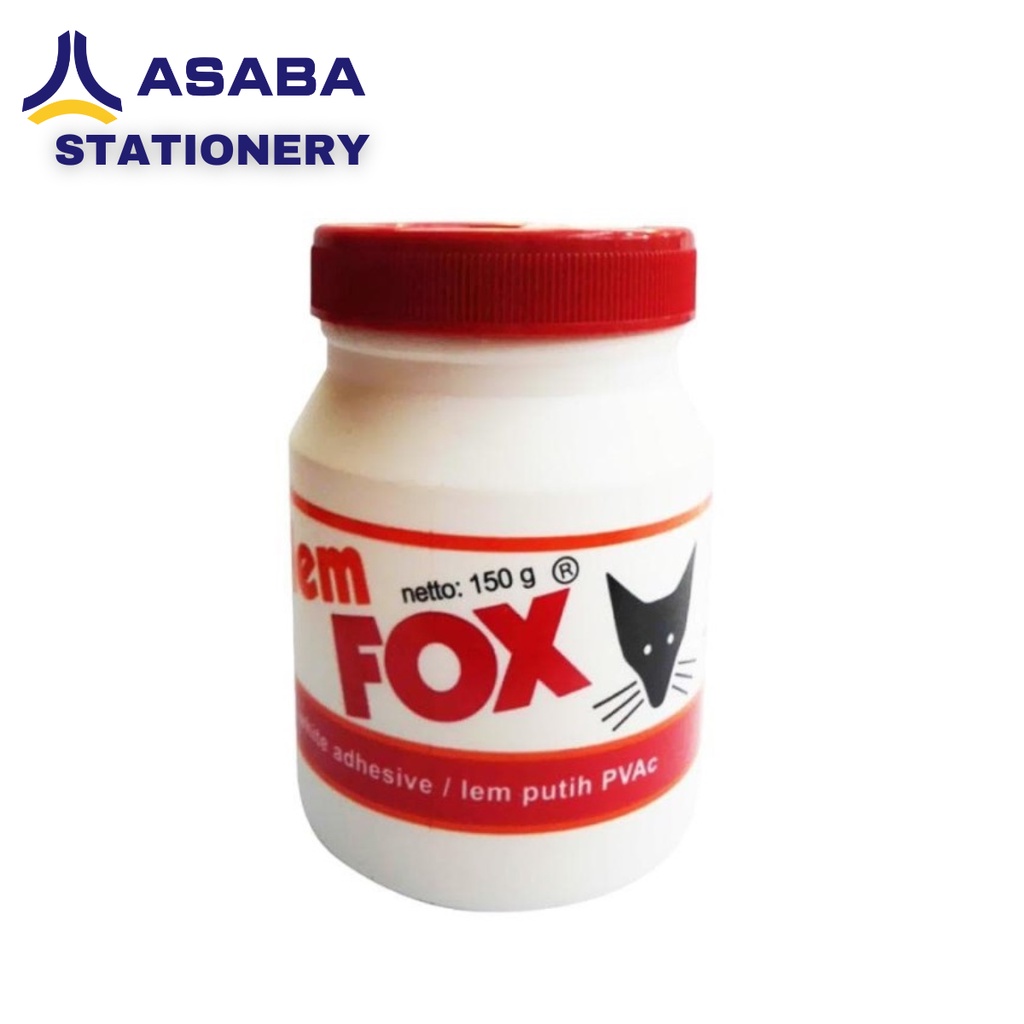 Asaba Stationery - Lem Kayu/Kertas Fox Putih PVAc 150gr