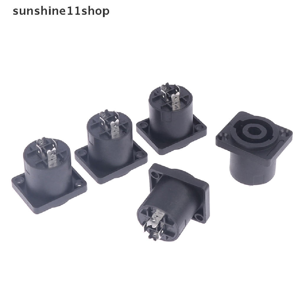 Sho 5pcs Konektor Soket Jack Female Konverter Pengeras Suara Audio Untuk PA Amplifier N