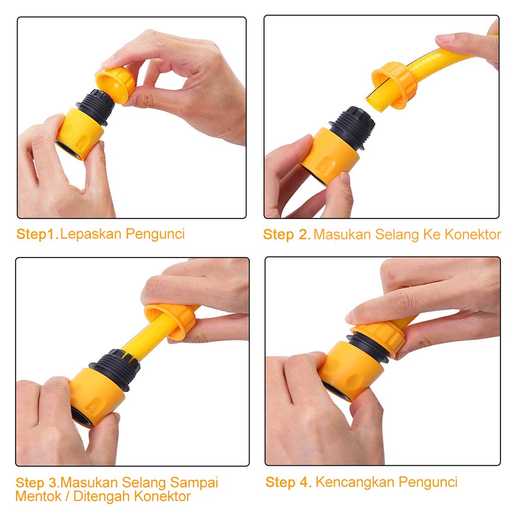 Quick Release 16 mm / Faucet Hose Konektor Klik Sambungan Selang 1/2 5/8 / Konektor Selang 16 mm / Connector Adapter Quick Release Garden Tools