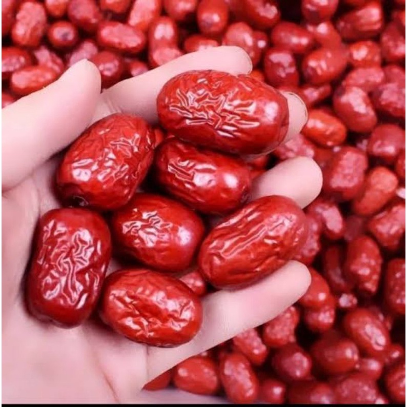 Manisan buah kurma merah red dates angco ang co hong zao 100 gram gr ukuran besar sup sayuran daging