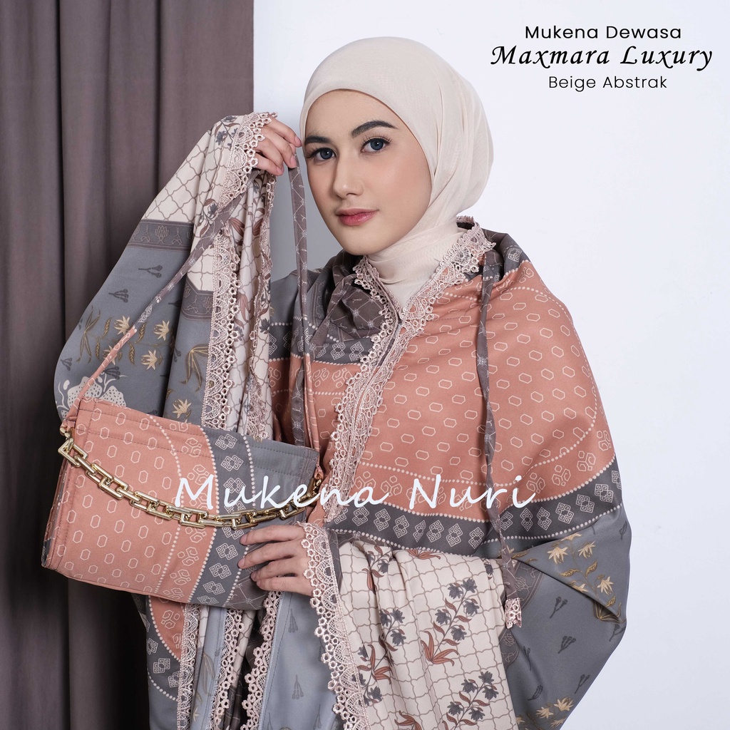 Mukena Dewasa Maxmara Luxury 2IN1 Premium Mewah Motif Printing