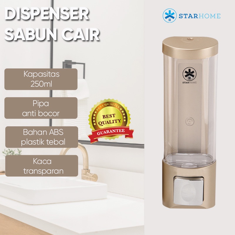 Tempat Sabun Cair Single Anti Macet Anti Bocor Dispenser Sabun Cair 250 ml Kotak Sabun Dispenser Sabun 7801-1