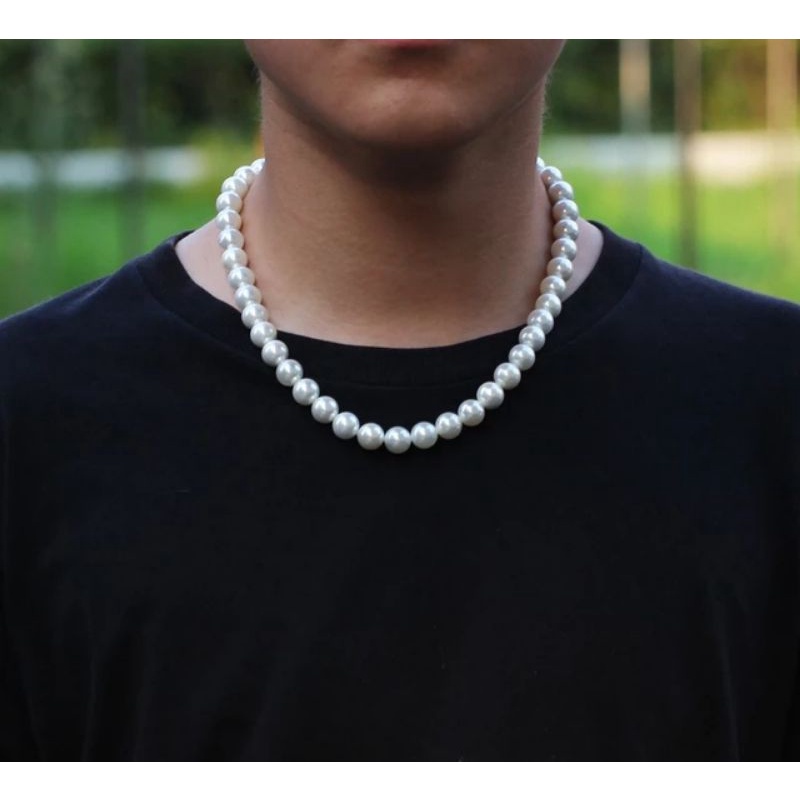 Termurah Kalung Mutiara Unisex Choker Pearl 35 cm - 40 cm - 45 cm - 50 cm