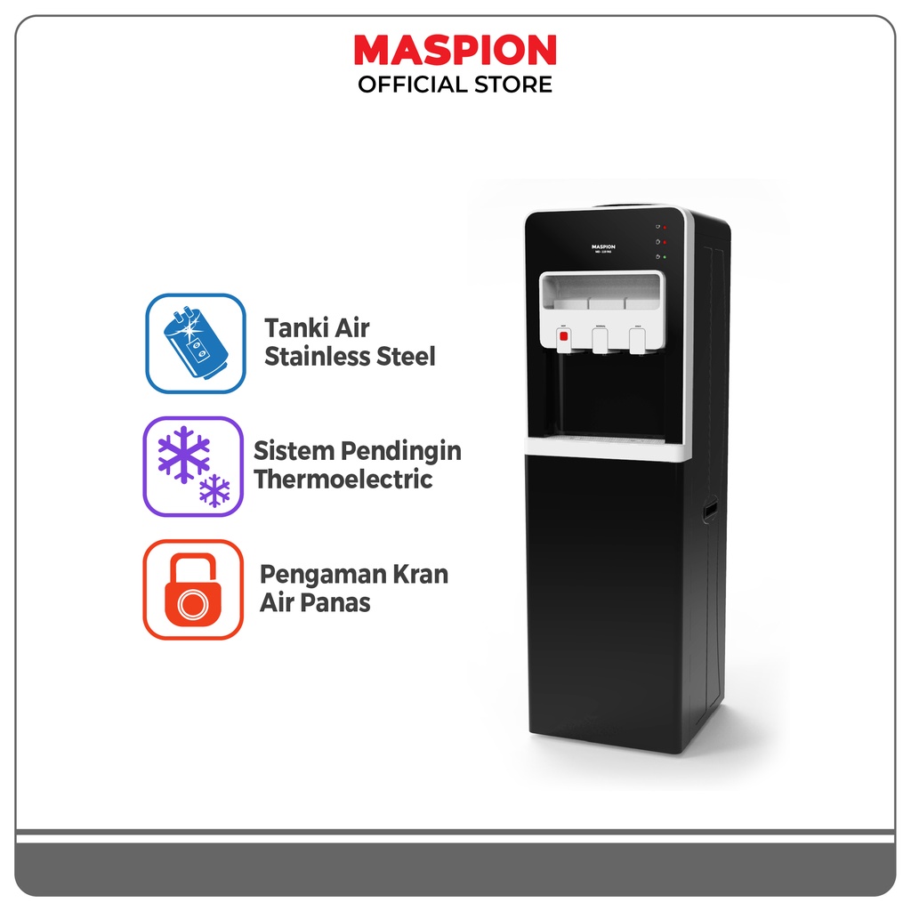 Maspion Standing Dispenser Normal Hot and Cold MD 119 PAS Thermoelectric