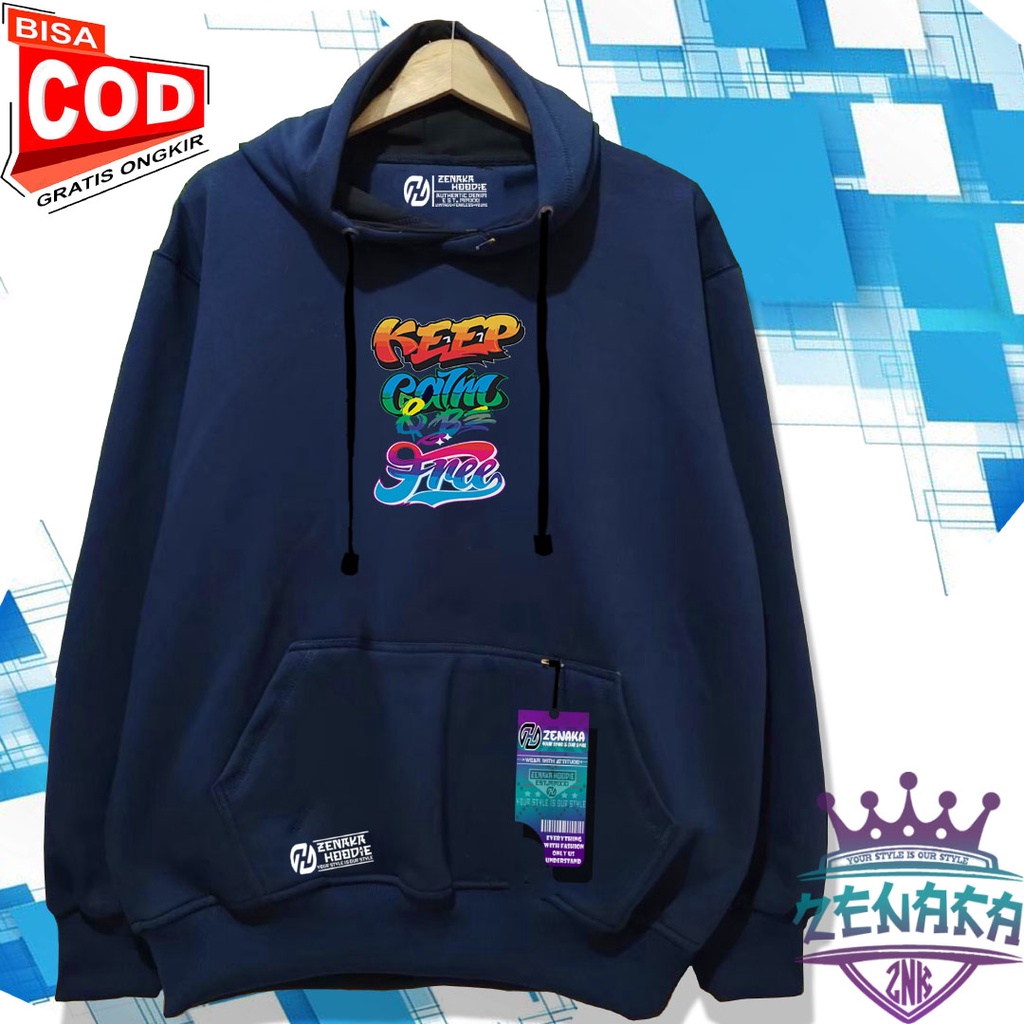 sweater pria distro tebal jaket pria keren terbaru 2023  hoodie pria distro oversize sweater wanita tebal premium hoodie wanita lucu oversize keep calm zenaka hoodie