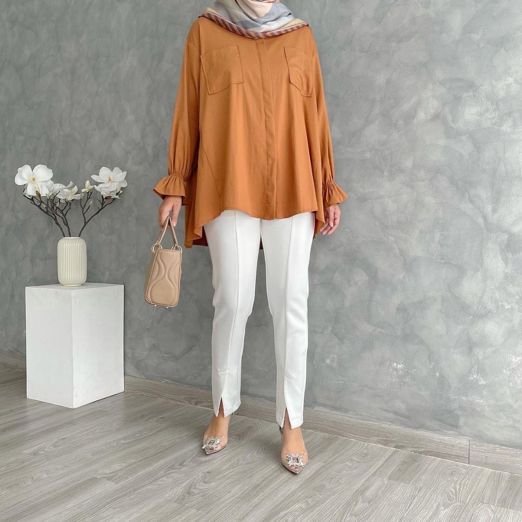 BEFAST - ZSO OOTD WANITA KEMEJA SYELI / AVO RAYON DIAMOND BLOUSE / Blouse Wanita Casual / Atasan lengan Panjang Wanita / Pakaian Kekinian Remaja ABG Terlaris / Outfit Wanita Hijab / Fashion Wanita Remaja / Blouse Kerja/Kampus