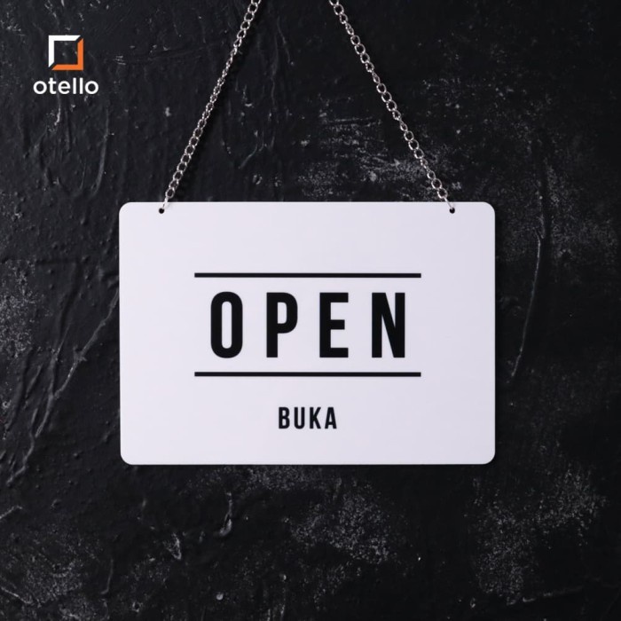 

[[JNT COD]] Open Closed | Akrilik Rectangle | Sign Board Acrylic - Putih