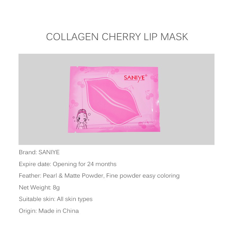 [100%ORIGINAL] SANIYE 1 PC Lip Mask Collagen Nourish Masker Bibir LM002