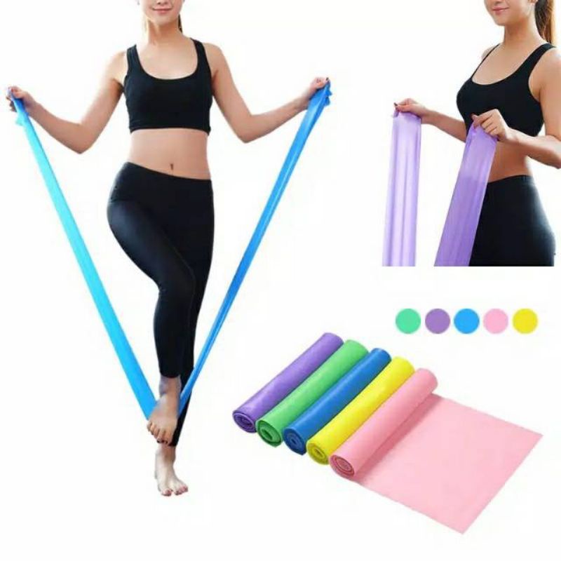 Resistance Band karet Elastis Yoga gym Fitness olahraga ALAT SENAM AEROBIK BODYFIT SEXY KECANTIKAN