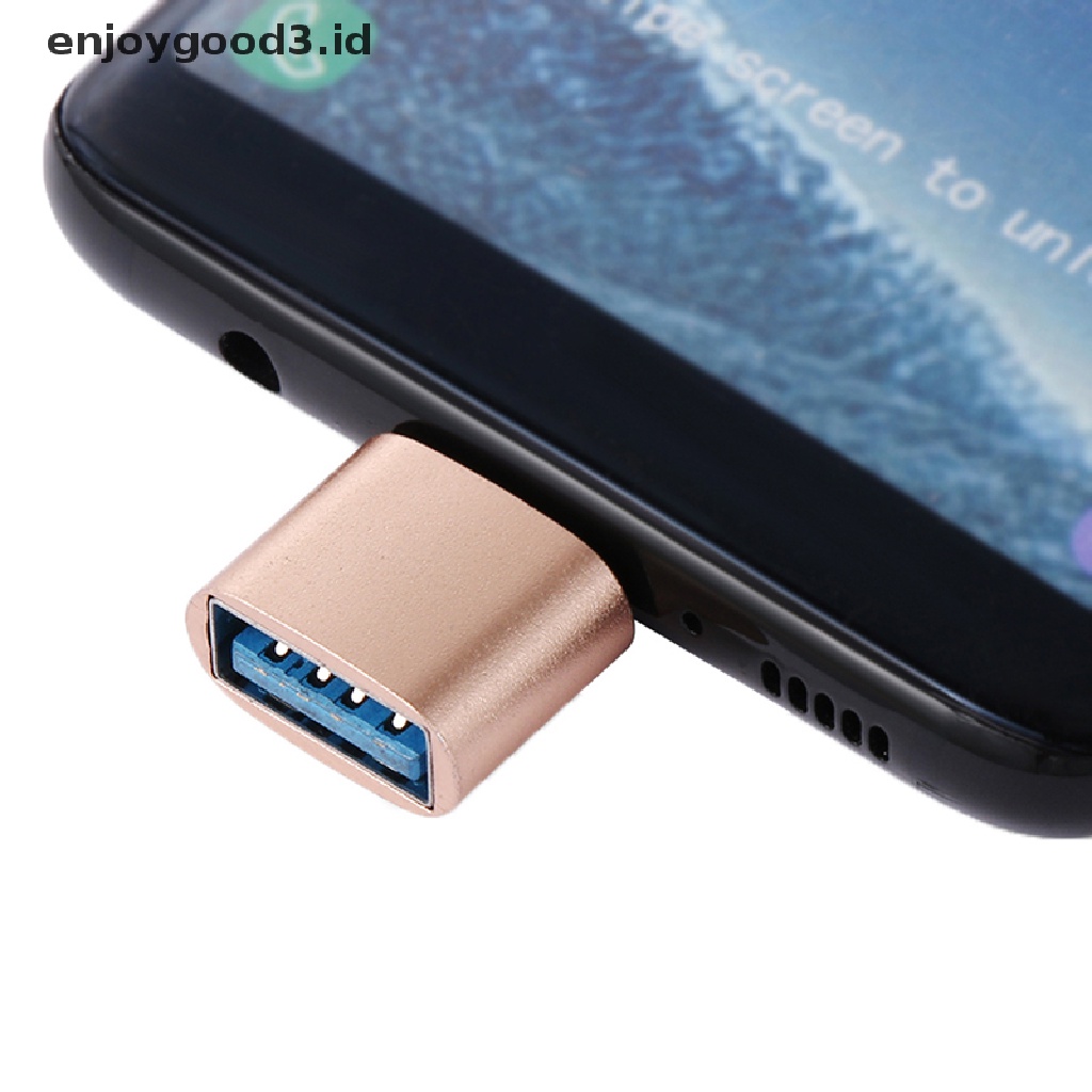 [Rready Stock] Adaptor Tipe-c Handphone U disk card reader usb2.0 Ke Tipe-c3.1 transfer data (ID)