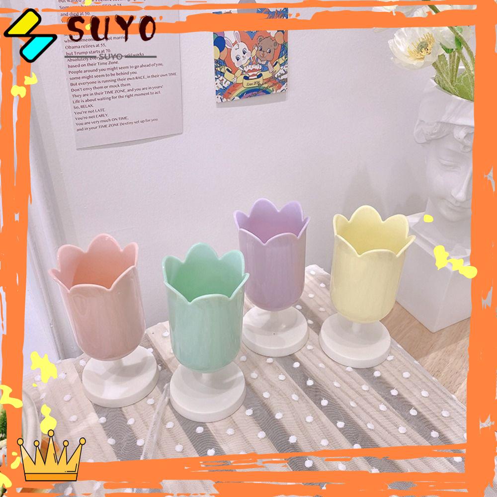 Suyo Tempat Pulpen Tulip Desktop Storage Organizer Ember Penyimpanan Plastik